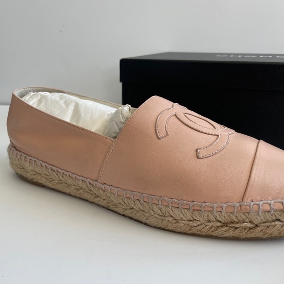 Chanel Espadrilles Lambskin Nude Color - Size 40 - Picture 7 of 13